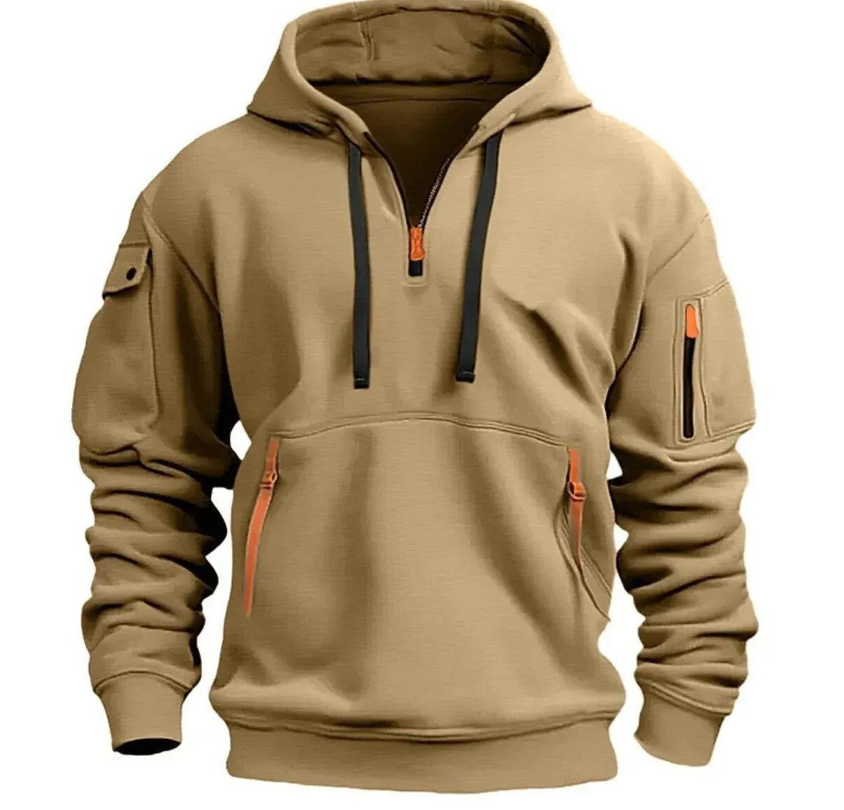 Moletom masculino com meio zíper